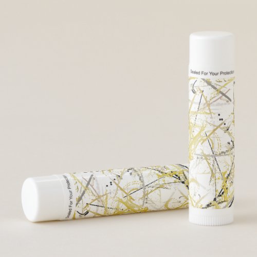 Abstract Scribbles _ Mustard and Brown Lip Balm