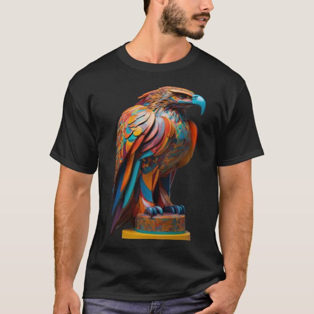 Abstract sculpture of a majestic eagle T-Shirt (Front)