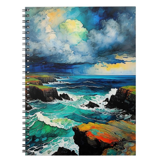 Abstract Sea and Storm Notebook Journal (Front)