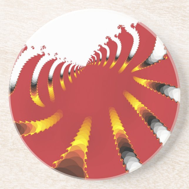 ABSTRACT SEA ANEMONE DRINK COASTER (Front)