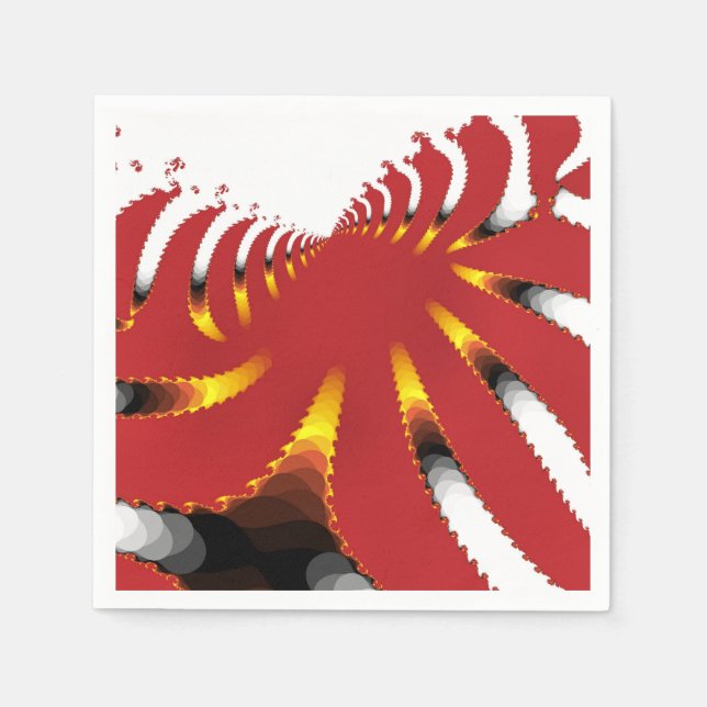 ABSTRACT SEA ANEMONE PAPER NAPKINS (Front)