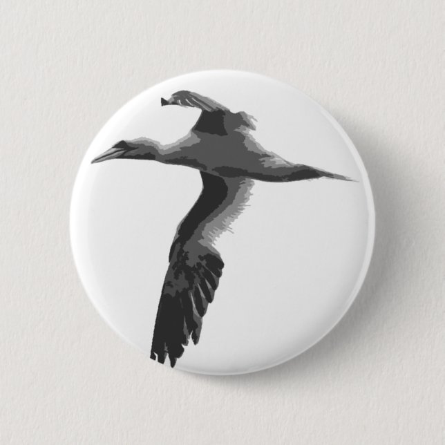Abstract Sea Birds Button (Front)