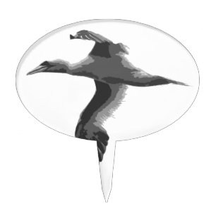 Abstract Sea Birds Cake Topper