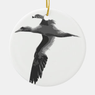 Abstract Sea Birds Ceramic Ornament