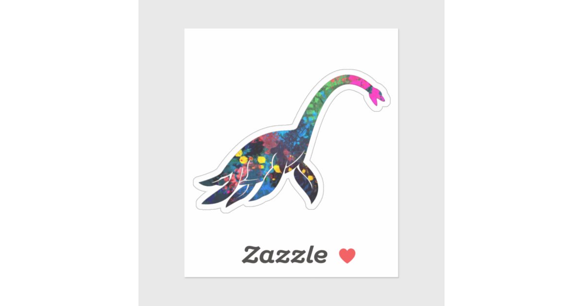 Abstract Sea Dinosaur Known As Plesiosaurus Sticker | Zazzle