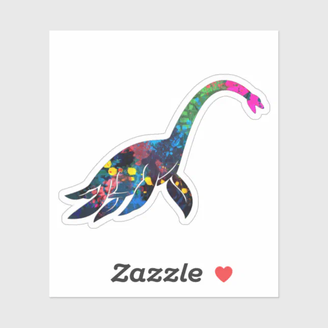 Abstract Sea Dinosaur Known As Plesiosaurus Sticker | Zazzle
