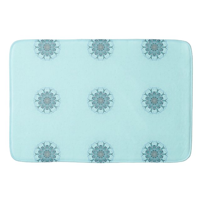 Abstract sea foam bathroom mat (Front)