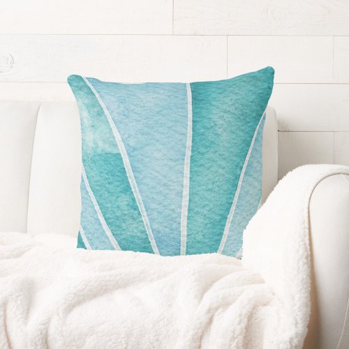 Abstract Sea Shell Coastal Tropical Beach  Throw Pillow