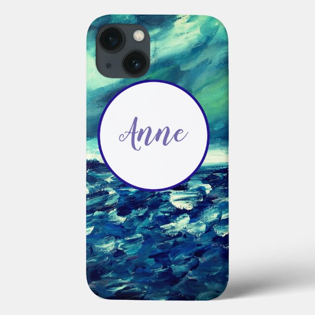Abstract Sea, Winter Landscape Art Case-Mate iPhone Case (Back)