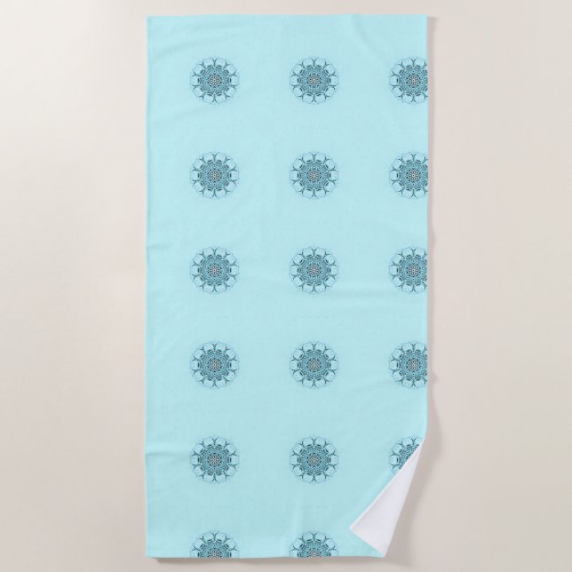 abstract seafoam beach towel (Front)