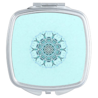 abstract seafoam compact mirror