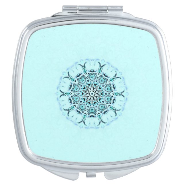 abstract seafoam compact mirror (Front)