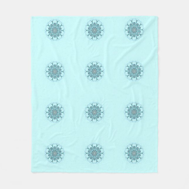 abstract seafoam fleece blanket (Front)