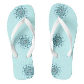 abstract seafoam flip flops