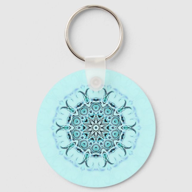 abstract seafoam keychain (Front)