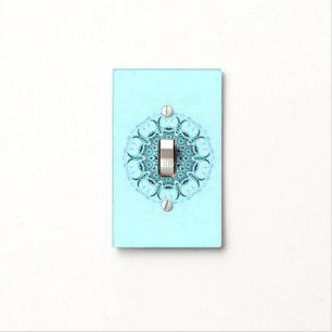 abstract seafoam light switch cover