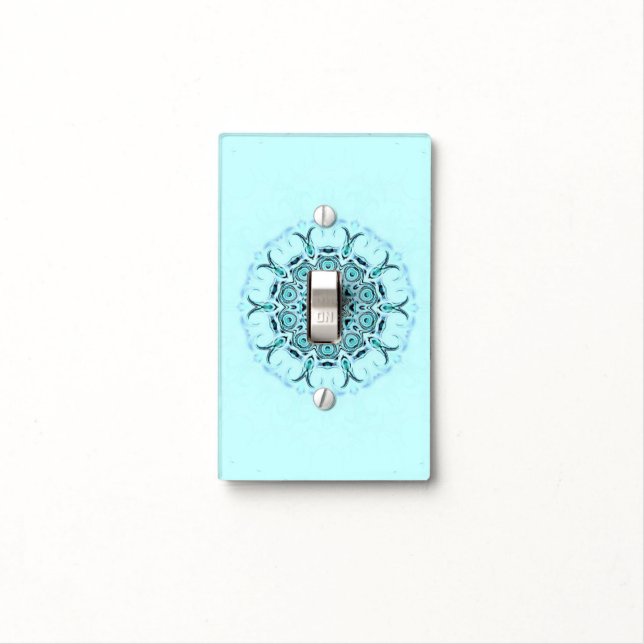 abstract seafoam light switch cover (In Situ)