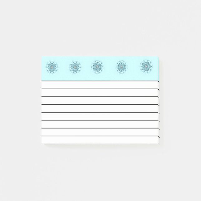 Abstract seafoam post-it notes (Front)