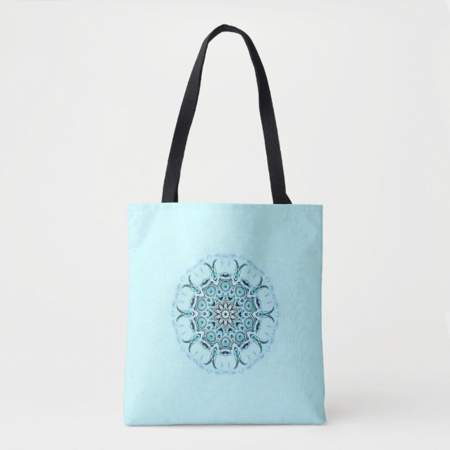 Abstract seafoam single design tote bag (Front)