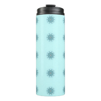 Abstract seafoam tile thermal tumbler
