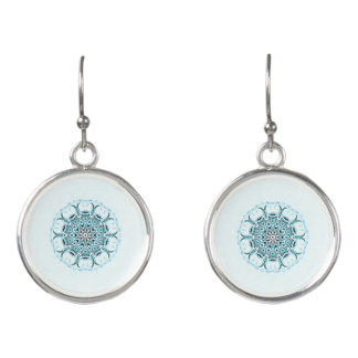 abstract seafoam white background earrings