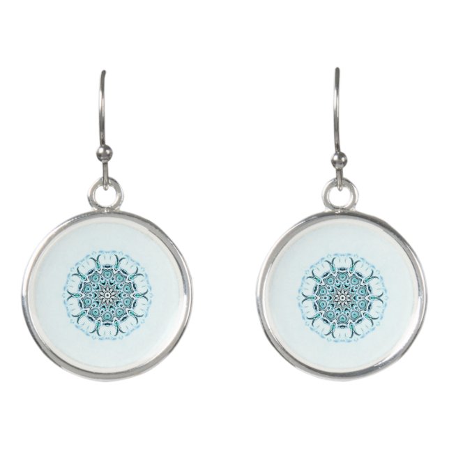 abstract seafoam white background earrings (Front)