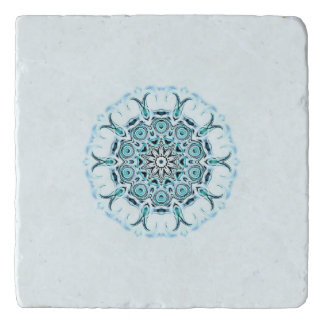abstract seafoam white background trivet