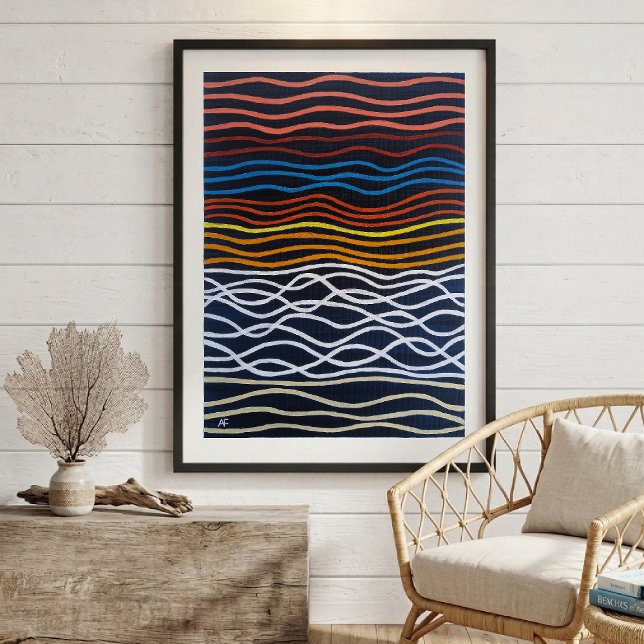 Abstract Seafront Painting by Alfred Fox Canvas Print (Creator Uploaded)