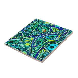 Abstract Sealife Ceramic Tile