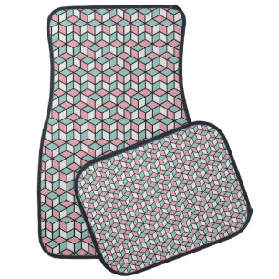 Abstract Seamless 3d Pattern. Isometric backgroun Car Floor Mat