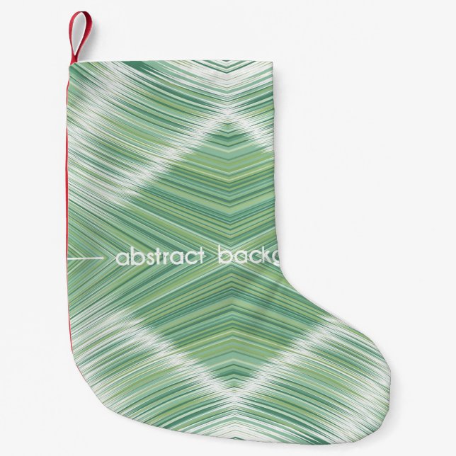 Abstract seamless background. Many wavy lines crea Small Christmas Stocking (Front)