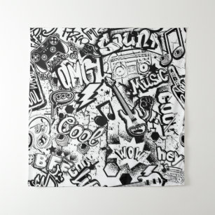 música  Line art drawings, Music drawings, Graffiti wall art