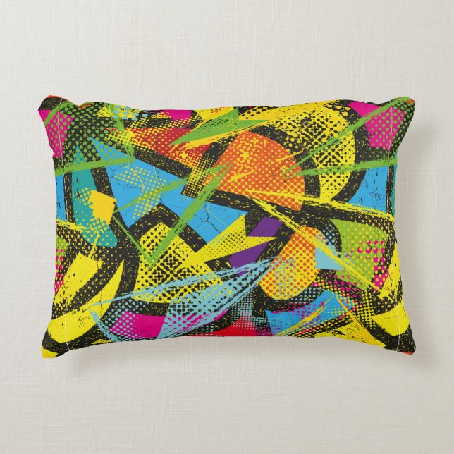Abstract seamless chaotic pattern. Wallpaper with  Accent Pillow (Front)
