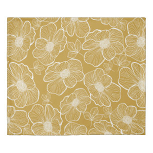 Abstract seamless floral pattern. Flowers backgrou Duvet Cover