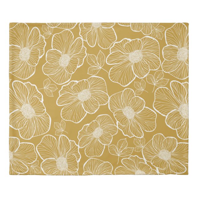 Abstract seamless floral pattern. Flowers backgrou Duvet Cover (Front)