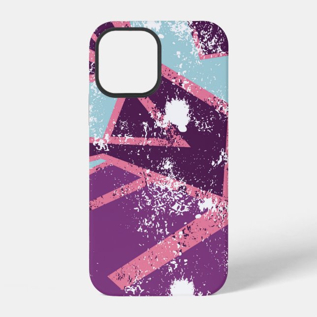 Abstract seamless geometric pattern. grunge urban  iphone case (Back)
