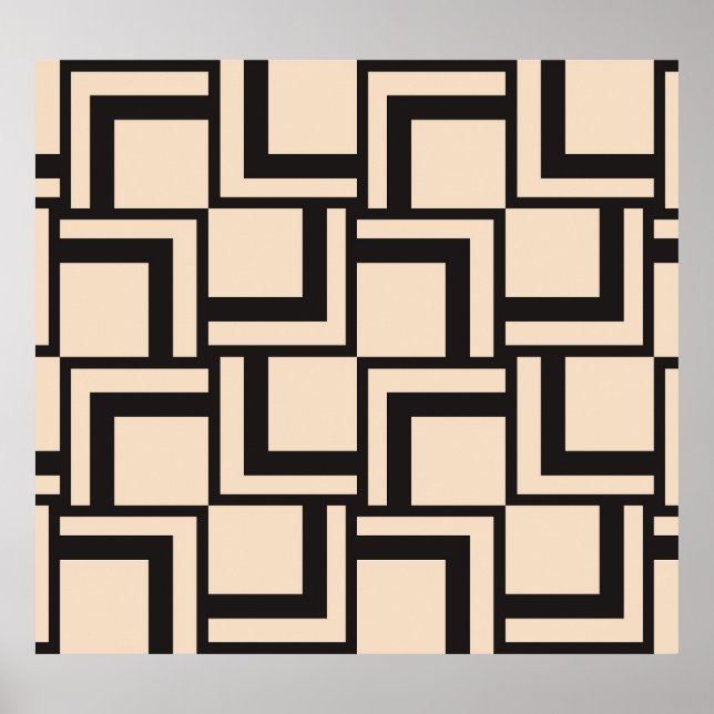 Abstract seamless geometric pattern poster (Front)