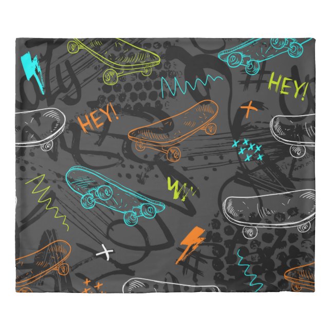 Abstract seamless grunge pattern. Urban style mode Duvet Cover (Front)