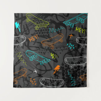 Abstract seamless grunge pattern. Urban style mode Tapestry