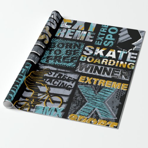 Abstract seamless grunge pattern Urban style mode Wrapping Paper