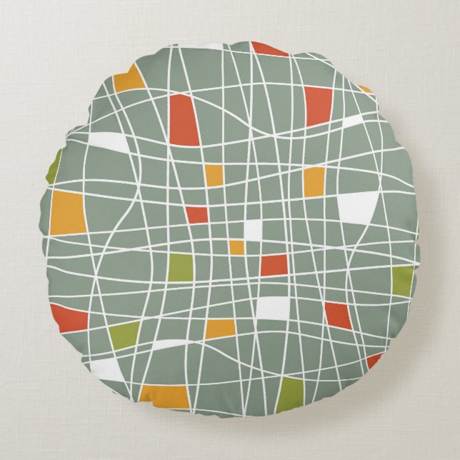 Abstract Seamless: Modern Pattern Design. Round Pillow (Front)