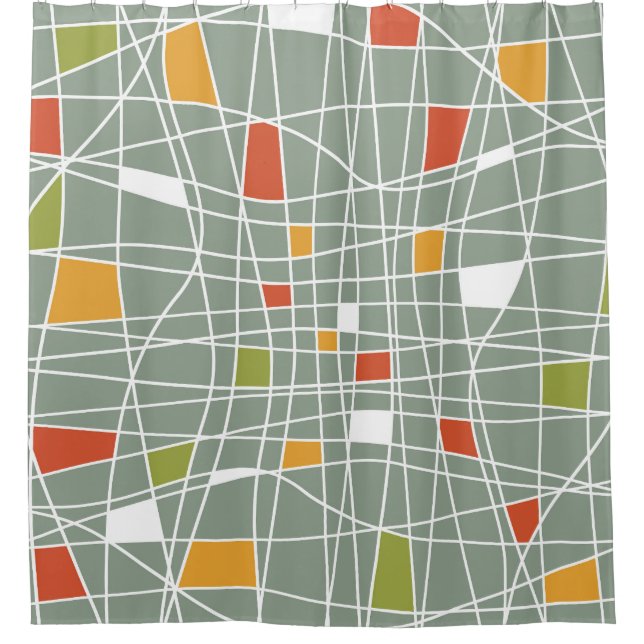 Abstract Seamless: Modern Pattern Design. Shower Curtain (Front)