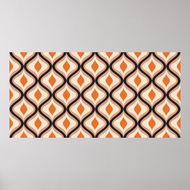 abstract seamless ornament pattern Vintage illustr Poster (Front)