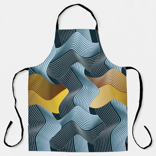 Abstract seamless ornament with waves apron (Front)
