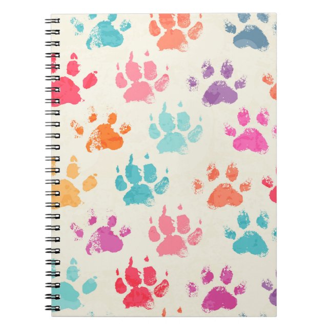 Abstract seamless pattern - bright colorful ink pr notebook (Front)