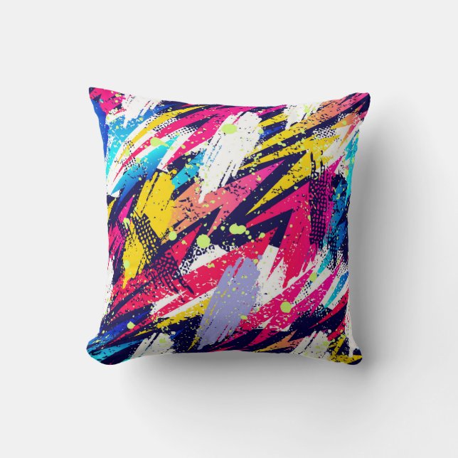 Abstract seamless pattern. Creative background wit Throw Pillow (Front)