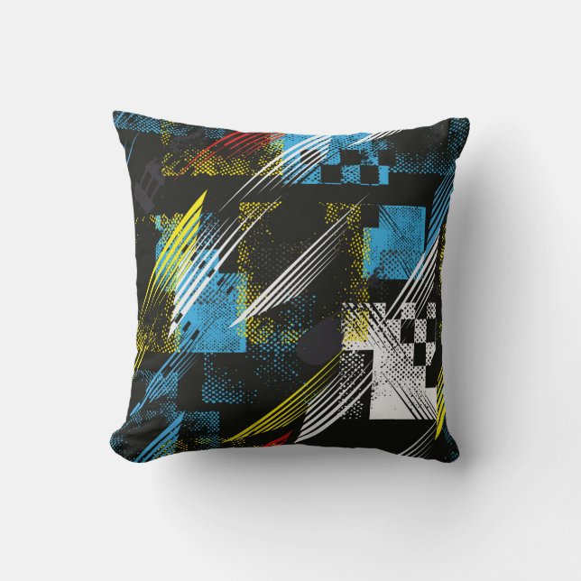 Abstract seamless pattern. Creative vintage backgr Throw Pillow (Front)