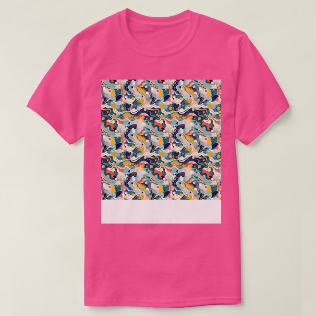 Abstract Seamless Pattern Geometric Lines Shapes G T-Shirt (Design Front)