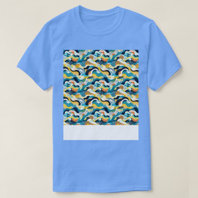 Abstract Seamless Pattern Geometric Lines Shapes G T-Shirt (Design Front)