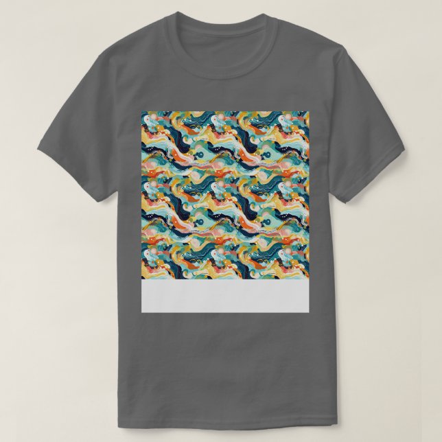 Abstract Seamless Pattern Geometric Lines Shapes G T-Shirt (Design Front)